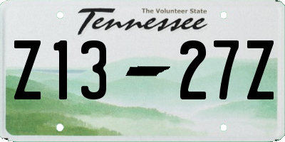 TN license plate Z1327Z