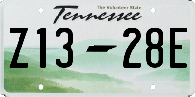 TN license plate Z1328E