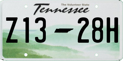 TN license plate Z1328H