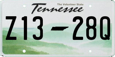 TN license plate Z1328Q