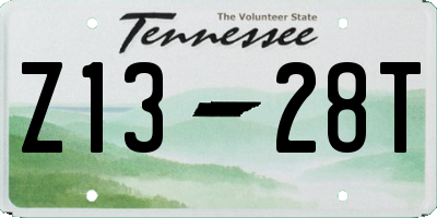 TN license plate Z1328T