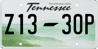 TN license plate Z1330P