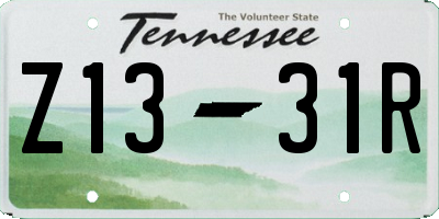 TN license plate Z1331R