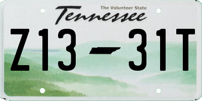 TN license plate Z1331T