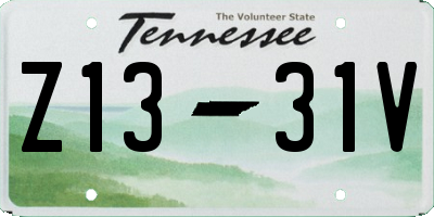 TN license plate Z1331V