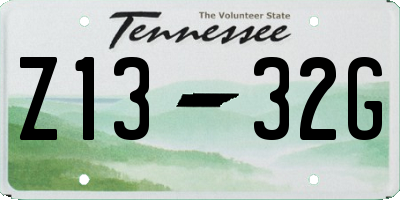 TN license plate Z1332G