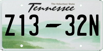 TN license plate Z1332N