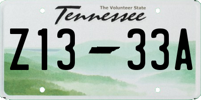 TN license plate Z1333A