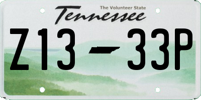 TN license plate Z1333P