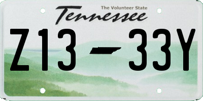 TN license plate Z1333Y