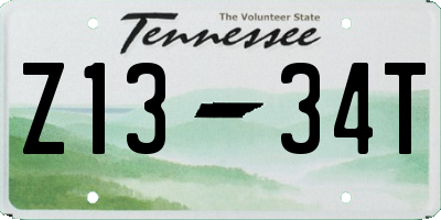 TN license plate Z1334T