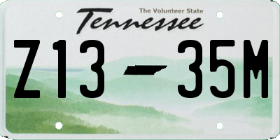 TN license plate Z1335M