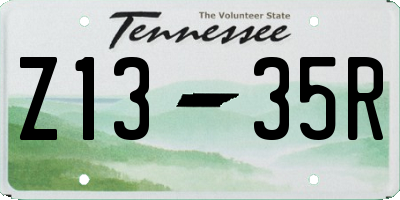 TN license plate Z1335R