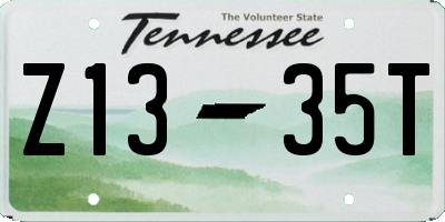 TN license plate Z1335T