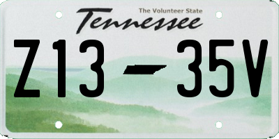 TN license plate Z1335V