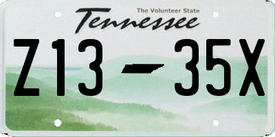 TN license plate Z1335X