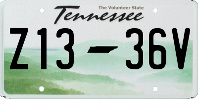 TN license plate Z1336V