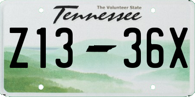 TN license plate Z1336X