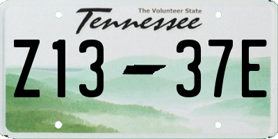 TN license plate Z1337E