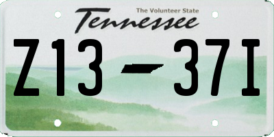 TN license plate Z1337I