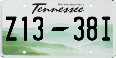 TN license plate Z1338I