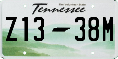 TN license plate Z1338M