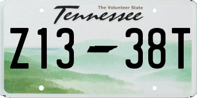 TN license plate Z1338T