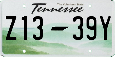 TN license plate Z1339Y