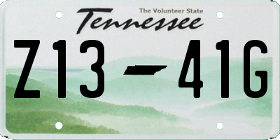 TN license plate Z1341G