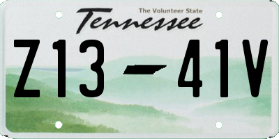 TN license plate Z1341V