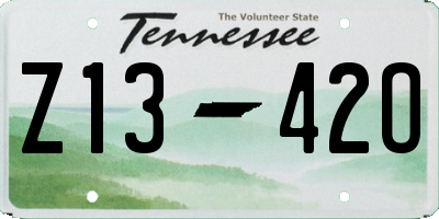 TN license plate Z1342O