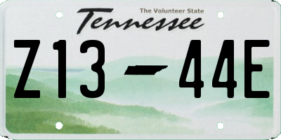 TN license plate Z1344E