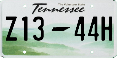 TN license plate Z1344H