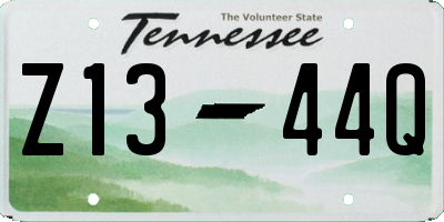 TN license plate Z1344Q