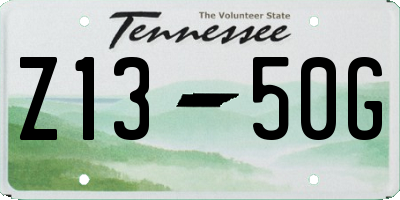 TN license plate Z1350G