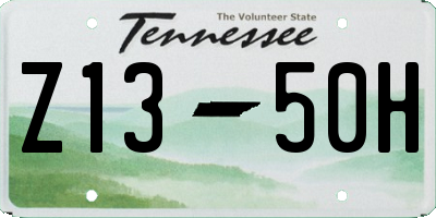 TN license plate Z1350H