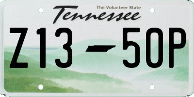 TN license plate Z1350P