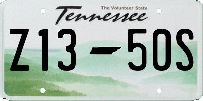 TN license plate Z1350S