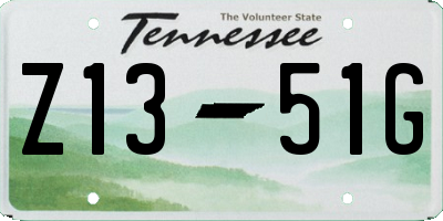 TN license plate Z1351G