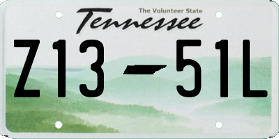 TN license plate Z1351L