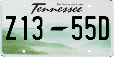 TN license plate Z1355D