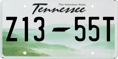TN license plate Z1355T