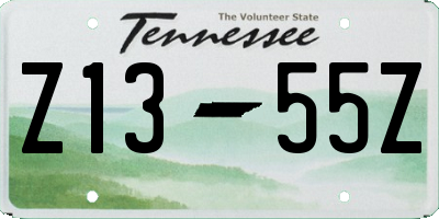 TN license plate Z1355Z