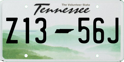TN license plate Z1356J