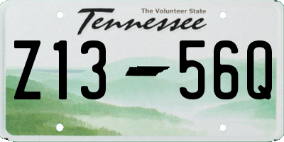TN license plate Z1356Q