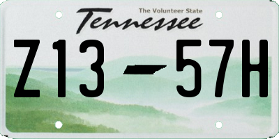 TN license plate Z1357H