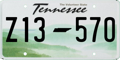 TN license plate Z1357O
