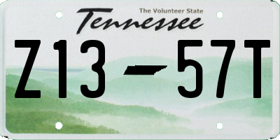 TN license plate Z1357T