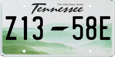 TN license plate Z1358E