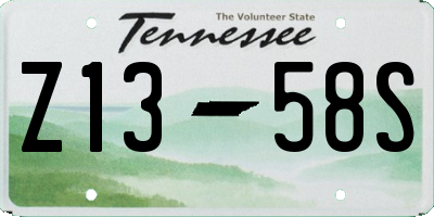 TN license plate Z1358S